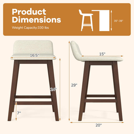 Dreamade 24" Bar Stools Set of 2/4