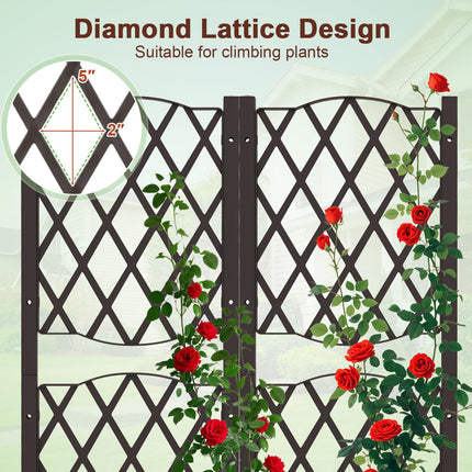 Dreamade 2 Pack Raised Garden Beds with Trellis