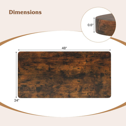 Dreamade Universal Wood Table Top （48 x 24 inch）