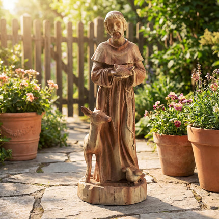 Dreamade 24.5'' St. Francis Garden Statue with Bird Feeder