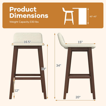 Dreamade 29" Bar Stools Set of 2/4