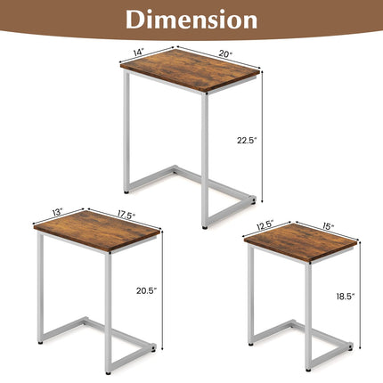 Dreamade Nesting Coffee Table Set of 3
