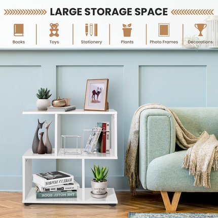 Dreamade 3-Tier Geometric Bookshelf