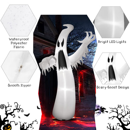 DREAMADE 12ft Halloween Inflatable Ghost Giant Lighted Decoration