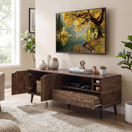 Dreamade TV Stand for TVs up to 65 Inches Rustic Entertainment Center