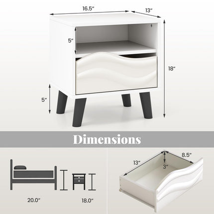 Dreamade Mid Century Modern Nightstand