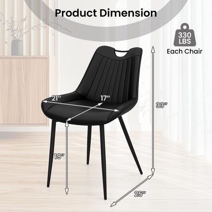 Dreamade Dining Chairs Set of 4 PU Leather Upholstered Kitchen Dining Room Chairs