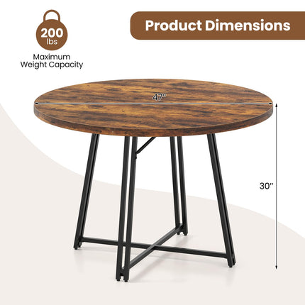 Dreamade 47-inches Round Dining Table for 4-6 People