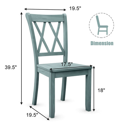 Dreamade Rubber Wood Dining Room Side Chair