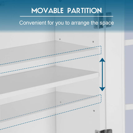 Dreamade Over-The-Toilet Storage Spacesaver, Bathroom Organizer with Cabinet and Shelf