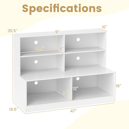 Dreamade Storage Bench with Shelf 3-Tier Entryway Storage Cabinet w/Seat
