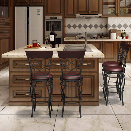Dreamade Bar Stools Set of 2, 360 Degree Swivel, 30" Counter Height Bar Stools