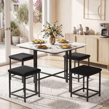 Dreamade Space-Saving Kitchen Table and Chairs Set for 4