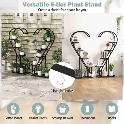 Dreamade 5 Tier Metal Plant Stand Indoor