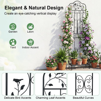 Dreamade Metal Garden Trellis for Climbing Plants
