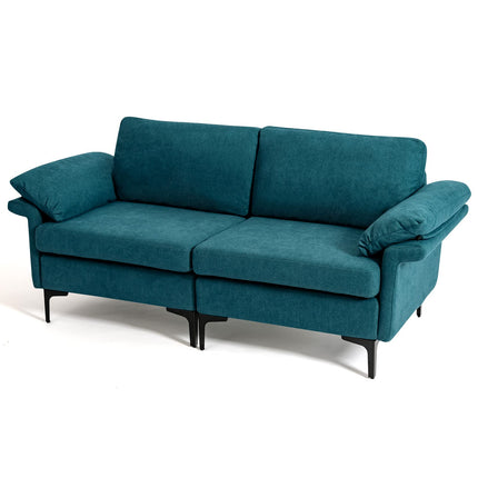 Dreamade 72.5" L Loveseat, 2-Seat Sofa Couch with Removable Armrest Pillows