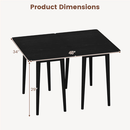 Dreamade Dining Table Set with 2 Rectangular Dinner Tables for 4-6