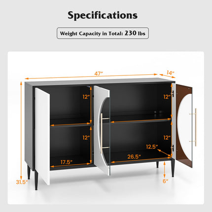 Dreamade Large Buffet Cabinet with Storage