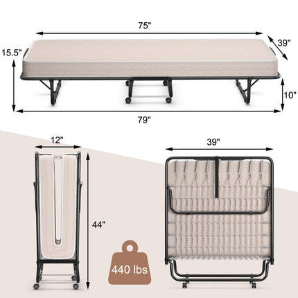 Dreamade Folding Bed with Mattress