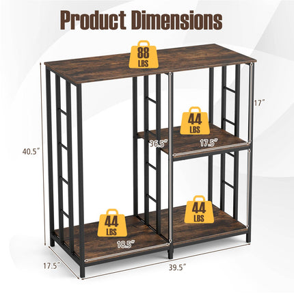 Dreamade Kitchen Bakers Rack | 3-Tier Microwave Stand Stand with Open Shelves