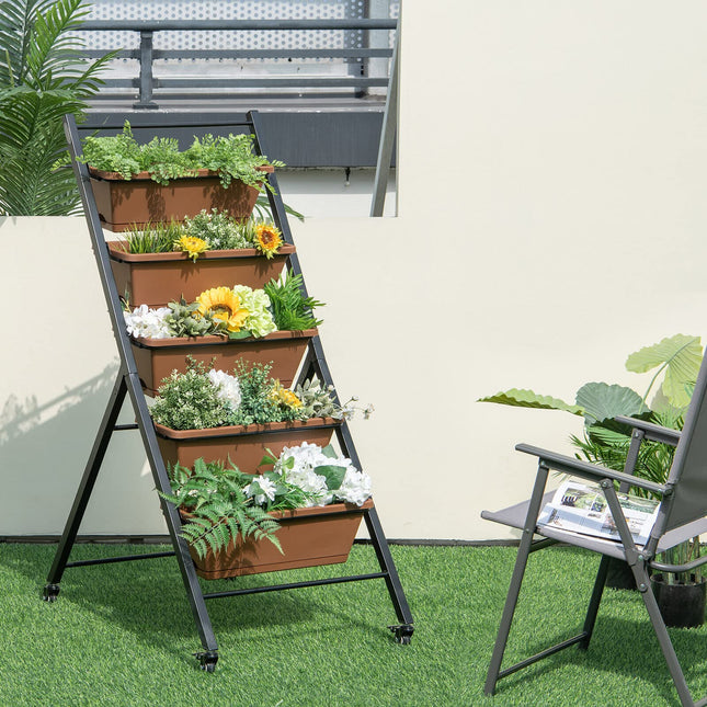 Dreamade Vertical Planter Raised Bed on Wheels