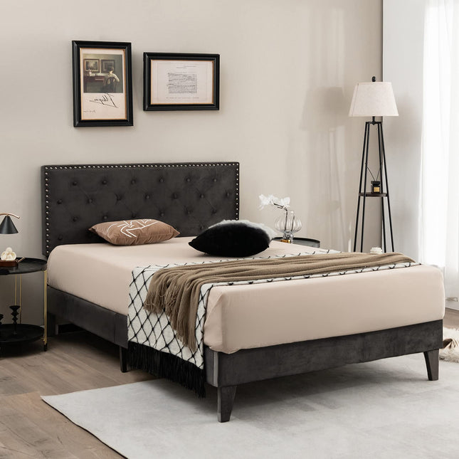 Dreamade Upholstered Full Size Bed Frame