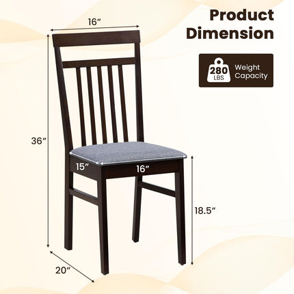 Dreamade Wood Dining Chairs Set