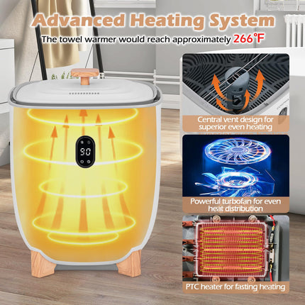 Dreamade Upgraded Towel Warmer Bucket - 20L Hot Towel Bucket with PTC Air Heater for Rapid & Even Heating