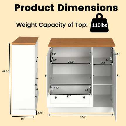 Dreamade Buffet Cabinet with Storage for Coffee Bar Dining Living Room Entryway