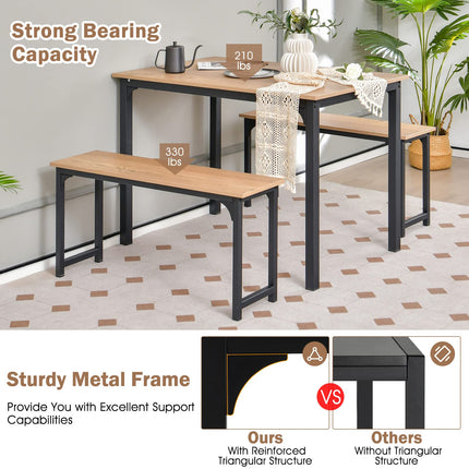 Dreamade Dining Table Set for 4, Industrial Kitchen Table Set