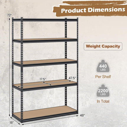 Dreamade 5-Tier Metal Storage Shelves(1/2/3/4)