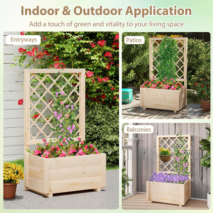 Dreamade Raised Garden Bed with Trellis (1/2)
