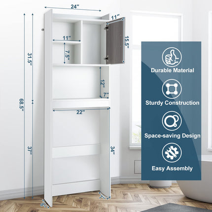 Dreamade Over-The-Toilet Space-Saving Storage Cabinet