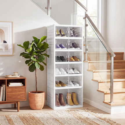 Dreamade 6-Tier Foldable Shoe Rack Organizer