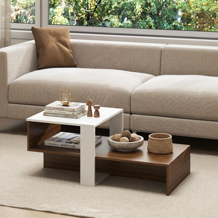 Dreamade 31.5" Small Coffee Table with Storage