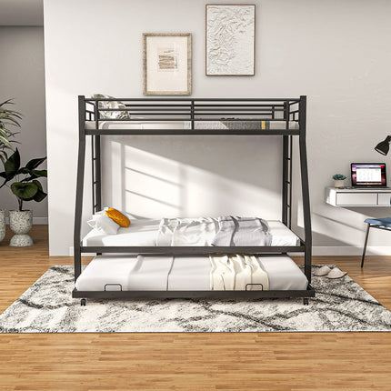 Dreamade Twin Over Full Bunk Bed with Trundle