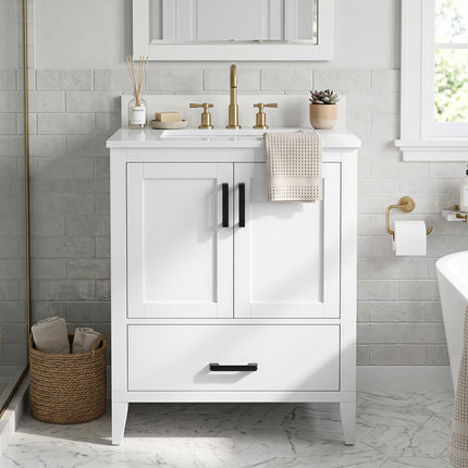 Dreamade 24.5" Bathroom Vanity with Ceramic Sink Combo