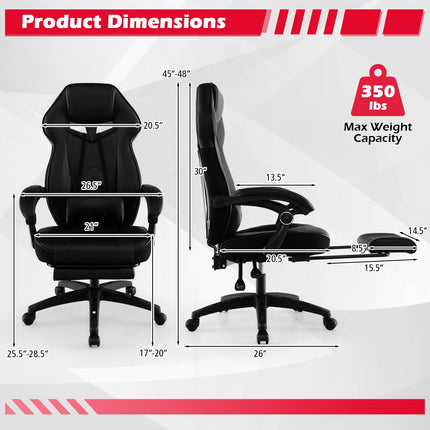 Dreamade Gaming Chair with Footrest for Adults