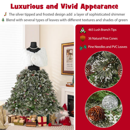 Dreamade 5ft Pre-Lit Dress Form Christmas Tree with Female Mannequin Torso Shawl Necklace