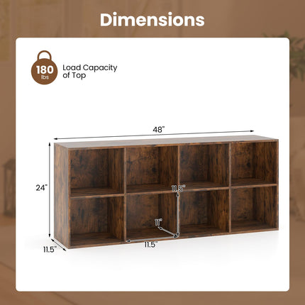 Dreamade Floor Standing Bookshelf with Storage and 2 Anti Tipping Kits