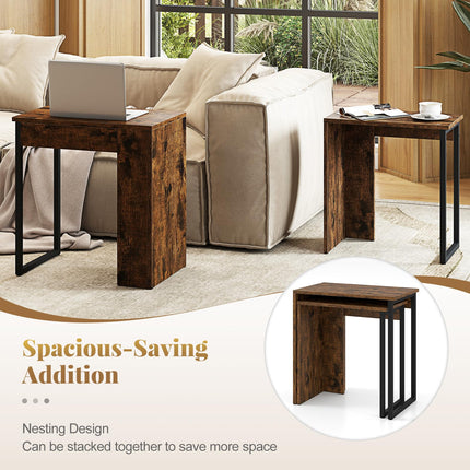 Dreamade Nesting Coffee Table Set of 2 for Living Room