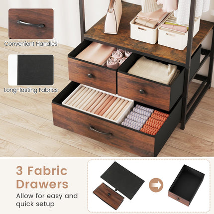 Dreamade Clothes Rack with Drawers for Living Room