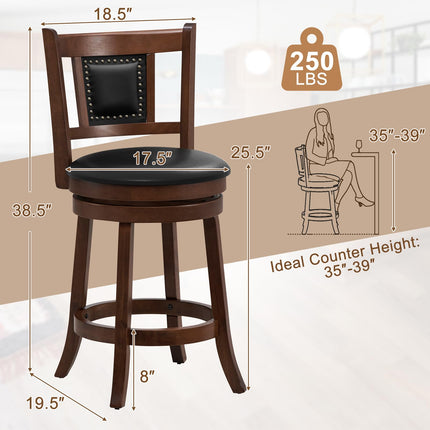 Dreamade Swivel Bar Stools Set