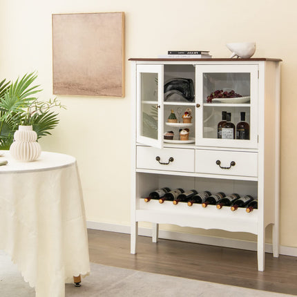 Dreamade Buffet Wine Cabinet with Storage - Standing Sideboard