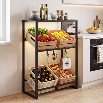 Dreamade 3-Tier Drink Crate Rack for Kitchen
