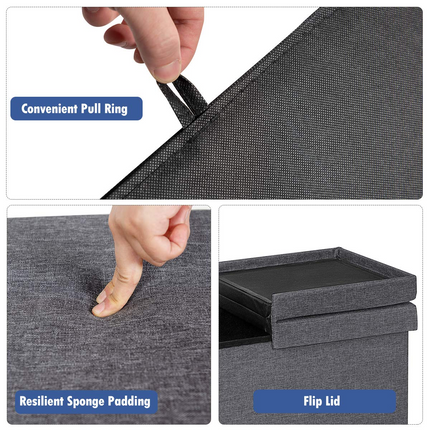Dreamade Folding Storage Ottoman 30 Inches W/ Lift Top