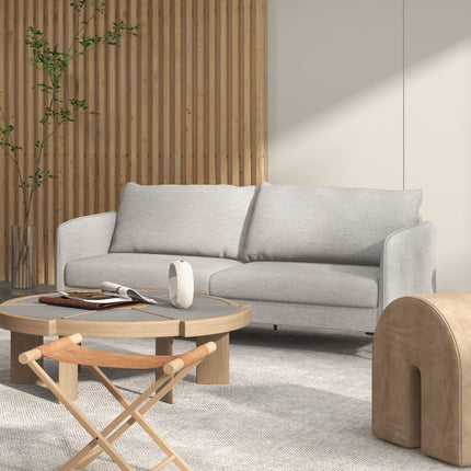 Dreamade Upholstered Sofa Couch, 76" Modern Grey Loveseat