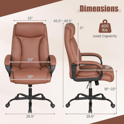 Dreamade Executive Office Chair | High Back Ergonomic Home Desk Chair w/Headrest