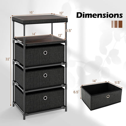 Dreamade Dresser with 3 Drawers for Living Room