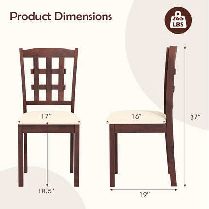Dreamade Wooden Dining Chairs Set of (2/4)